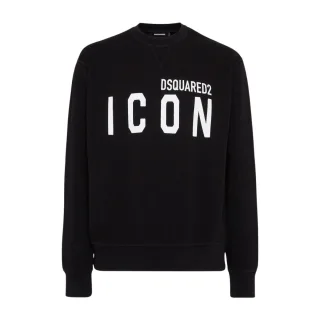 Dsquared2 Schwarzes Sweatshirt Mit Rundhalsausschnitt, Großes Weißes Logo