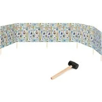 Garronda Windschutz Strand Sichtschutz 6m lang mit Gummihammer Garten Meer GAEX001, (mit Gummihammer)