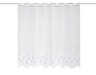 HOME WOHNIDEEN Gardine "LEONORA" Stangendurchzug 1 Stk. tlg. Kurzstore Jacquard, Scheibengardine