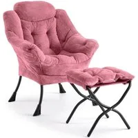 GarveeMore Ohrensessel Fauler Stuhl mit Ottoman Modern Lounge Akzent Stuhl