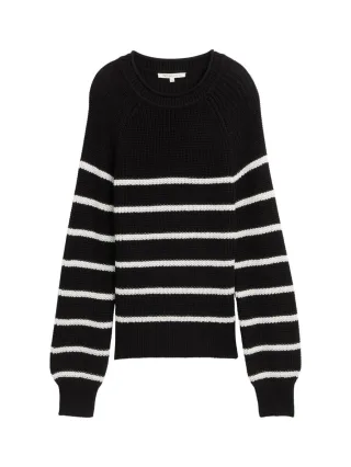 TOM TAILOR Denim - Strickpullover mit leichten Ballonärmeln schwarz - Gr. - XS