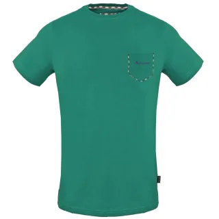 Aquascutum Check Pocket Trim Grünes T-Shirt