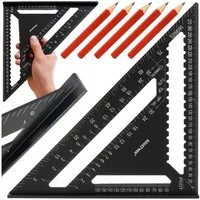 BIGSTREN Zimmermannswinkel Messlineal Zimmermannswinkel, 450x300 mm (Spar-Set, 1-St., präzise Messungen), bruch- und verformungsresistent für langfristige Nutzung