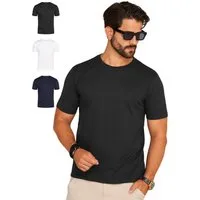 DAILY COTTON T-Shirt BASETEEO (Packung, 3er-Pack) Herren Basic Kurzarm Rundhals Shirt Crew-Neck O-Ausschnitt