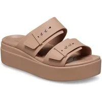 Crocs Brooklyn Low Wedge Pantolette, Plateau, Sommerschuh, Schlappen mit Schnallenverschluss