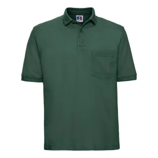 Russell Mens Ripple Kragen & Manschette Kurzarm-Poloshirt (Flasche grün)