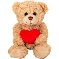 Teddy Hermann® Kuscheltier Teddy mit Herz beige 20 cm