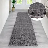 Bruno Banani Läufer Shaggy Soft, rechteckig, Höhe: 30 mm, Läufer, Brücke, gewebt, Uni-Farben, besonders weich