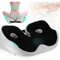 Toomoke Sitzkissen Ergonomisches Sitzkissen,Sitzkissen Orthopädisch,Rückenkissen,Schwarz, Sitzkissen, Sitzkeilkissen Entlastet, Erhöht Sitzkomfort