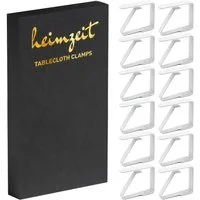 heimzeit Tischtuchklammer Tischdeckenklammern für Platten 3-5 cm, (Set, 12-tlg), Tischklammern für Tischdecke