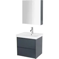 welltime Badmöbel-Set Clarence, Waschplatz mit 2 Auszügen und Softclose Breite 60cm & 80cm