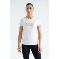 PUMA T-Shirt ESS LOGO LAB METALLIC TEE Regular Fit, mit Rundhalsausschnitt, aus Baumwolle