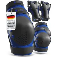 SKATEWIZ Protektoren-Set SMASH Knieschoner Kinder Inliner Schoner Erwachsene Protektoren Set (Schonerset Inliner skates Mädchen Schützer, 6-tlg., Inliner Schoner mit Knie-, Ellenbogen- und Handgelenkschützer), Schützer Inline Skates Kinder Schlittsch