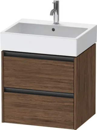 Duravit Ketho.2 Waschtischunterbau wandhängend Nussbaum dunkel Matt 584x460x549 mm - K25275021210000 K25275021210000