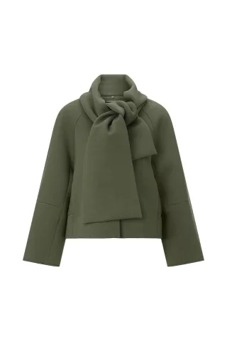 Rich & Royal - Jacket with Scarf leaf green - Gr. - XS