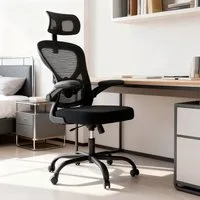 GOTLAND Bürostuhl Ergonomischer Netzkörper Bürostuhl mit 3D-Armlehnen & Lendenstütze (1 St), höhenverstellbarer Schreibtischstuhl für Home Office & Büro, schwarz
