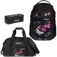 ELEPHANT Schulrucksack Hero Signature Schultasche (Set, 3-tlg., 3 Teile Rucksack Sporttasche Mäppchen Box), Softcase Schulranzen Schulmappe +rsm