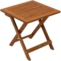 DEGAMO Beistelltisch JAVA (1-St), quadratisch 45x45cm, Holz Akazie geölt, klappbar, Innen und Außen