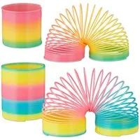 relaxdays Lernspielzeug Regenbogenspirale 4er Set (4er Set, 4-St., 4er Set)