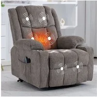 KLAM HOME Relaxsessel TV-Massagesessel mit Aufstehfunktion, Wärme & 4D-Vibration (Relaxsessel mit Remacro-Motor,Fernbedienung & Edelstahl-Getränkehalter), Senioren-Sessel für Wohnzimmer, Home-Office & Gästezimmer
