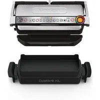 Tefal Kontaktgrill OptiGrill+ XL inkl. Backschale, manueller Modus mit 4 Temperaturen, 2000 W, 9 automatische Kochprogramme, spülmaschinengeeignete Platten, GC724D