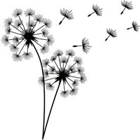 Jumpeak Wanddekoobjekt Pusteblume Wanddekoration aus Metall,Stimmungsvoll,Natürlich,Abstrakte, Metall,4 Farben,4 Maße,Natur inspiriert Kunst,Wohnzimmer Deko