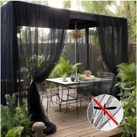BTTO V&G Insektenschutz-Vorhang Moskitonetz Insektenschutz Pavillon Fliegennetz Fliegengitter, DIY, (2-St), Taschenstange,Outdoor-Vorhang,Insektenschutz-Vorhang,Terrassennetz