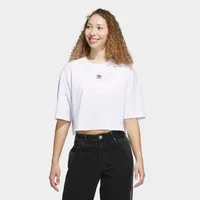 adidas Originals T-Shirt ESS CROP TEE mit Rundhalsausschnitt, ohne Verschluss, in normaler Länge