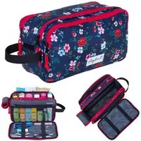 ELEPHANT Kulturbeutel Travel Flower Damen Washbag Reise, Kulturtasche Kosmetiktasche Reise Tasche Sauna