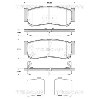 Triscan Bremsbel?ge hinten Hyundai H-1 Santa