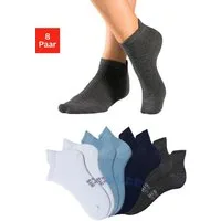 H.I.S Sneakersocken Damen Herren kurze Sportsocken Laufsocken Atmungsaktive Baumwolle (Packung, 8-Paar, Gr. 35-38 bis 43-46) Knöchelsocken mit verlängertem Bündchen hinten