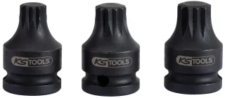 KS Tools 1/2" Kraft-Bit-Stecknuss XZN,kurz - 515.1173