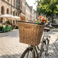 Basil Fahrradkorb Basil Bremen Rattan Look Lenkerkorb seagrass 27x36x29 Zentimeter abneh