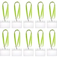 WEBBOMB Schlüsselanhänger 10x Ausweishalter ZIP Kartenhalter horizontal /vert +10x Schlüsselband
