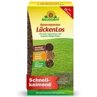 Neudorff Rasensamen Rasenreparatur LückenLos 1,2 kg für 15 Lücken, 3-in-1-Mischung aus Rasensamen, Terra Preta und Naturdünger