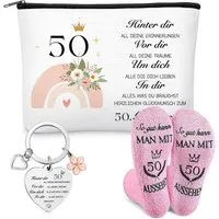 LuxusKollektion Kosmetiktasche Geburtstagsgeschenk 50 1975 Kosmetiktasche Socken Damen 50-jährig