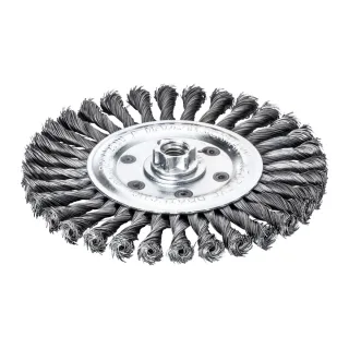 Milwaukee Rundbürste für Winkelschleifer, gezopft, Stahl 115 x 14 x 0,5 mm, M14 - 4932501738