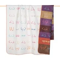 Wohndecke BOOBIES, PAD, Made in Europe, Wendefunktion, gestreift, 150x200 cm