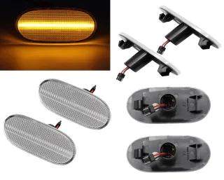 2x LED Seitenmarkierungsleuchten Seitenmarkierungs Leuchten Seitenbegrenzungsleuchten in Silber Weiss SET für Mercedes Spinter W906 / VW Crafter 2E