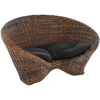 Krines Home Sessel Lotus Stuhl Meditationssessel Rattan Yoga Sitz Meditation Rattansessel, mit Kissen