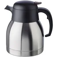 APS Isolierkanne Classic, 1 l, Einhandautomatik, doppelwandiger Edelstahl