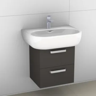 Artiqua 413 Waschtischunterschrank für 4U 223465 Stahlgrau, 413-WU2L-K23-7142-88 413-WU2L-K23-7142-88