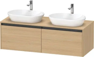 Duravit Ketho.2 Konsolenwaschtischunterbau wandhängend Natur Eiche Matt 1400x550x459 mm - K24888B303 K24888B30300000