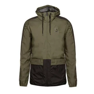 Puma Graphic Logo Langarm Reißverschluss nach grün schwarze Herren Kapuze -Jacke 573316 14