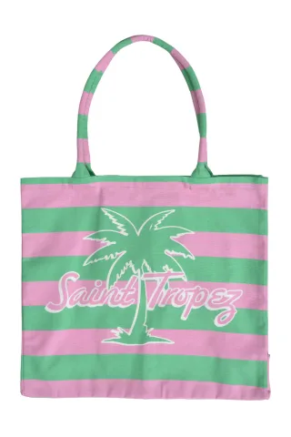 Milano Italy - Beach Bag mint print - Gr. - ONE SIZE