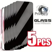 LIVINO Sichtschutzfolie 5x Privacy Panzerglas iPhone 17 Pro Max Sichtschutz Schutzfolie, (5er Panzerglas Set, Displayschutz Zubehör Set), Privacy Sichtschutz, 9H gehärtetes Glas, blasenfreie Installation