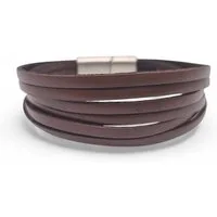 NAHLE Lederarmband Leder Armband Braun (1-tlg., inkl. Schmuckbox), aus Leder, mit Magnetverschluss für ein sicheres verschließen