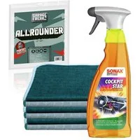 Sonax Reinigungs-Set SONAX CockpitStar - Set, (Set), 2-teiliges Cockpitpflegeset, Auto Innenraum Reinigung - Reiniger Set