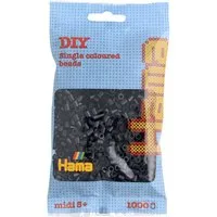 Hama Bügelperlen Hama Bügelperlen – Schwarz, Midi 5 mm (1000 Stk)