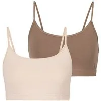 LASCANA Bustier (2er-Pack) aus elastischer Baumwolle